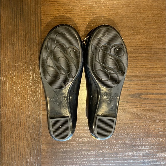 Ted Baker London | Issan Slim Bow Jelly Flats | Black | Size 38 - Picture 4 of 5